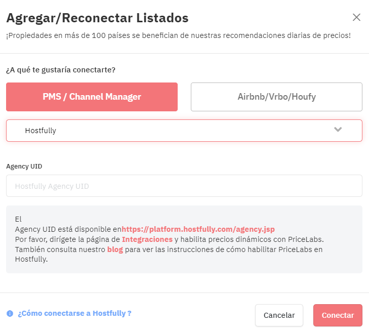 Cómo integrar PriceLabs con Hostfully