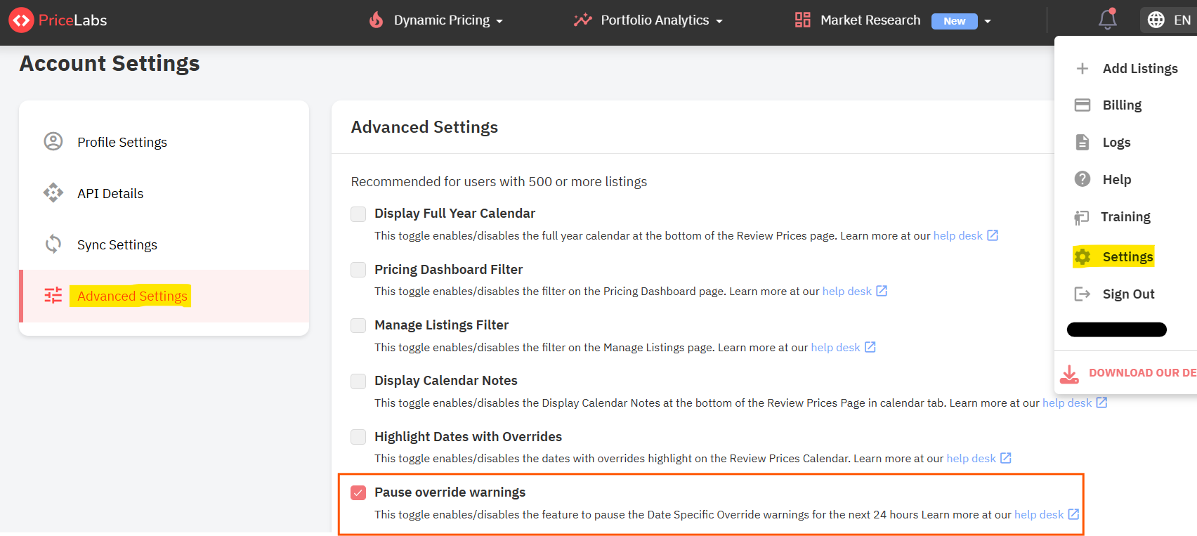 Adding Date-Specific Overrides in PriceLabs
