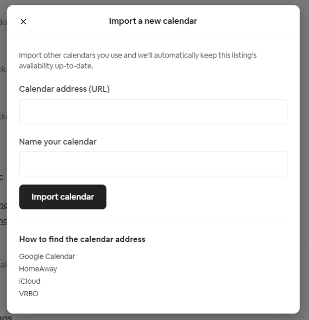 Import Vrbo calendar on Airbnb 